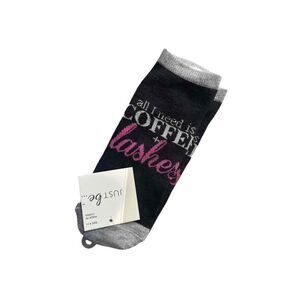 Justbe|coffee Lover Graphic Crew Socks Women’s‎ Size 9-11 NWT